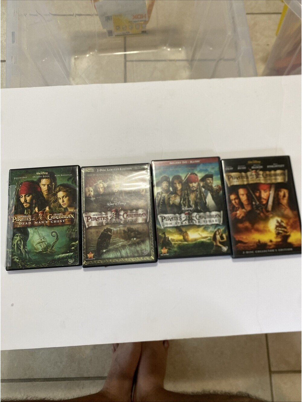 Pirates Of The Caribbean 1-4 DVD Bundle